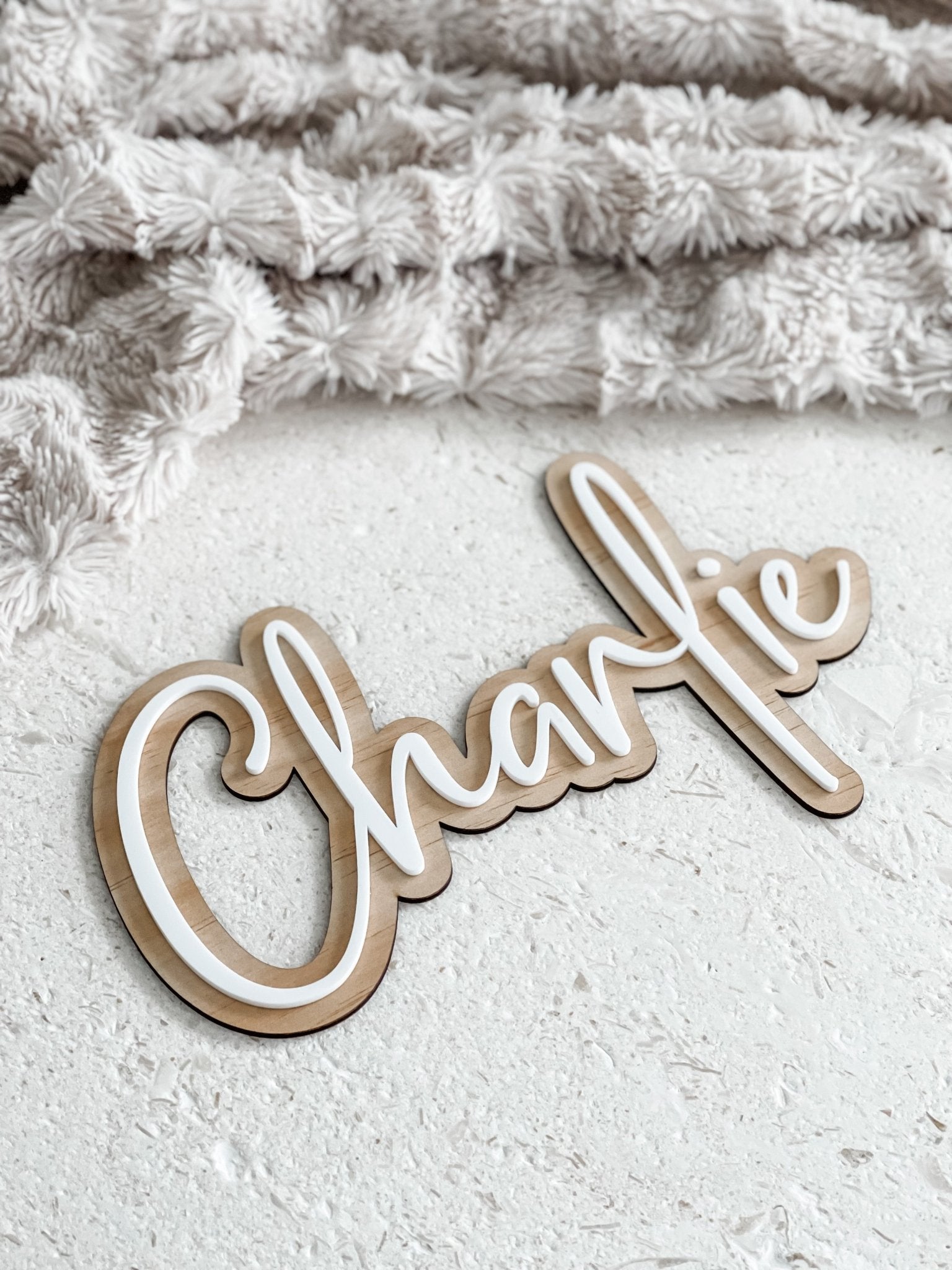 Layered Name Sign - Wood and Acrylic - The Humble Gift Co.