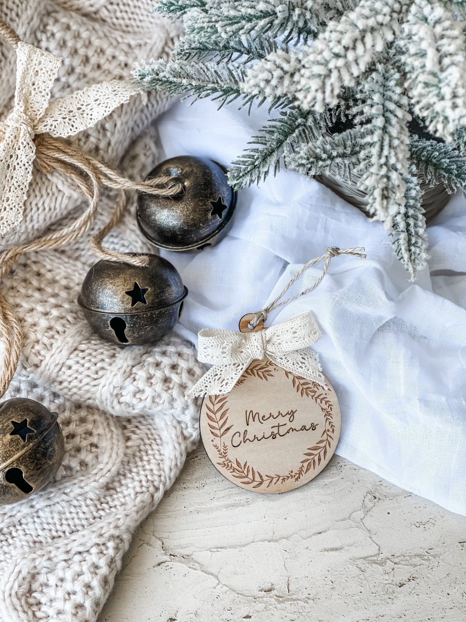 Merry Christmas Wooden Ornament - The Humble Gift Co.
