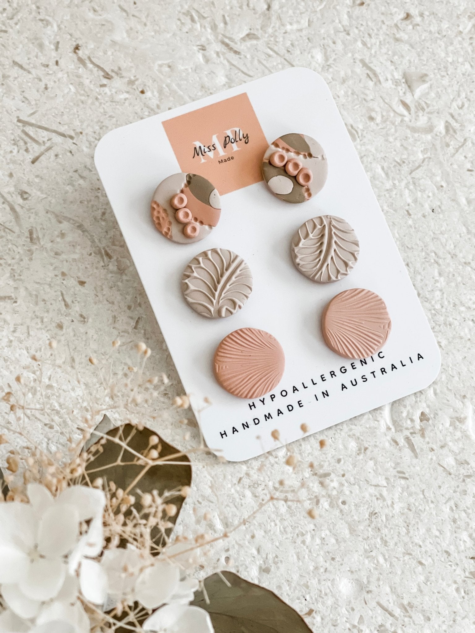 Miss Polly Made - Blush Stud Pack - The Humble Gift Co.