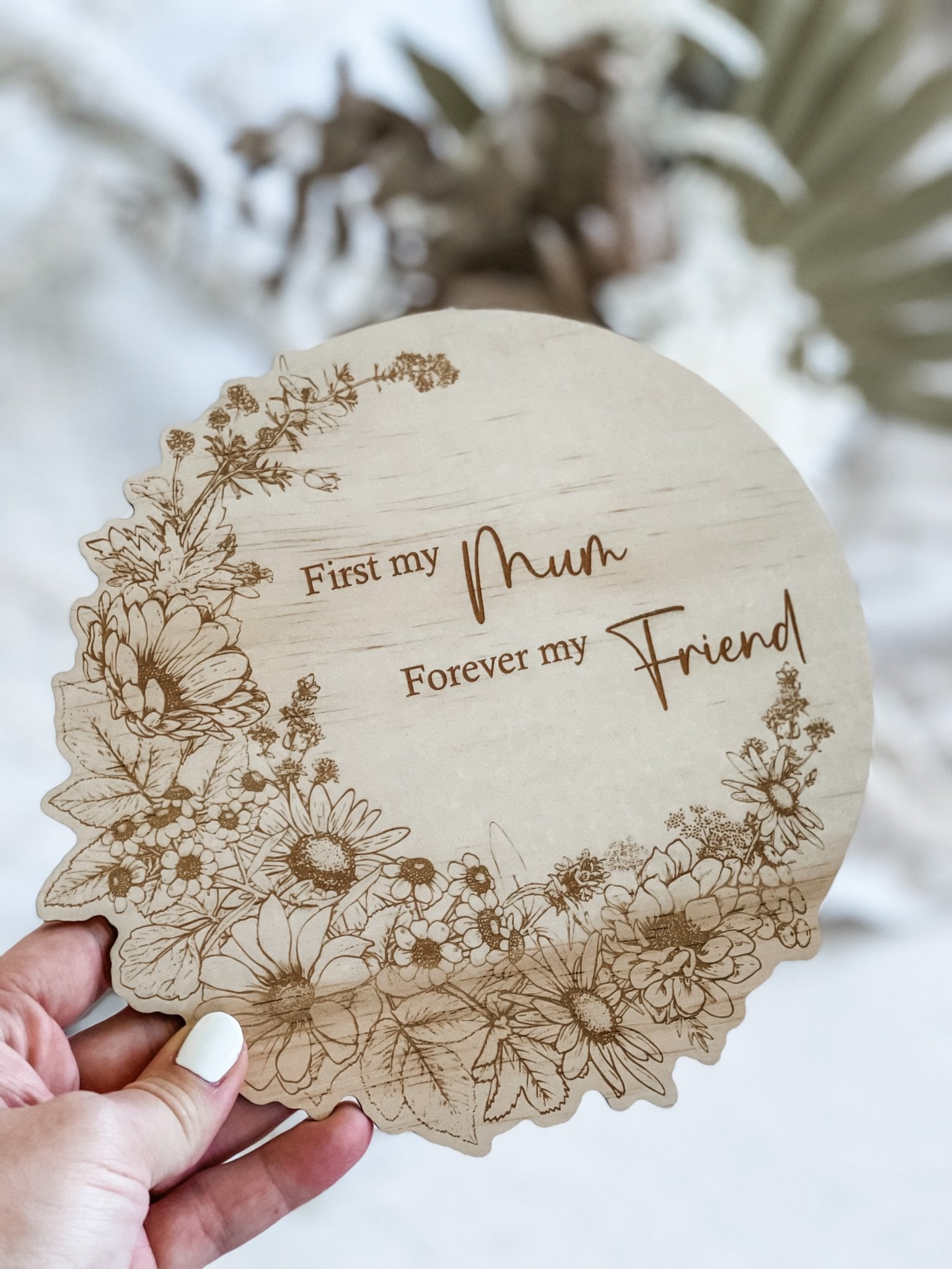 Mother's Day Flower Plaque - The Humble Gift Co.