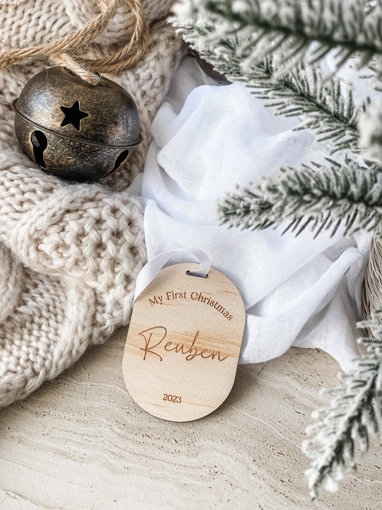 My First Christmas - Engraved Wooden Ornament - The Humble Gift Co.