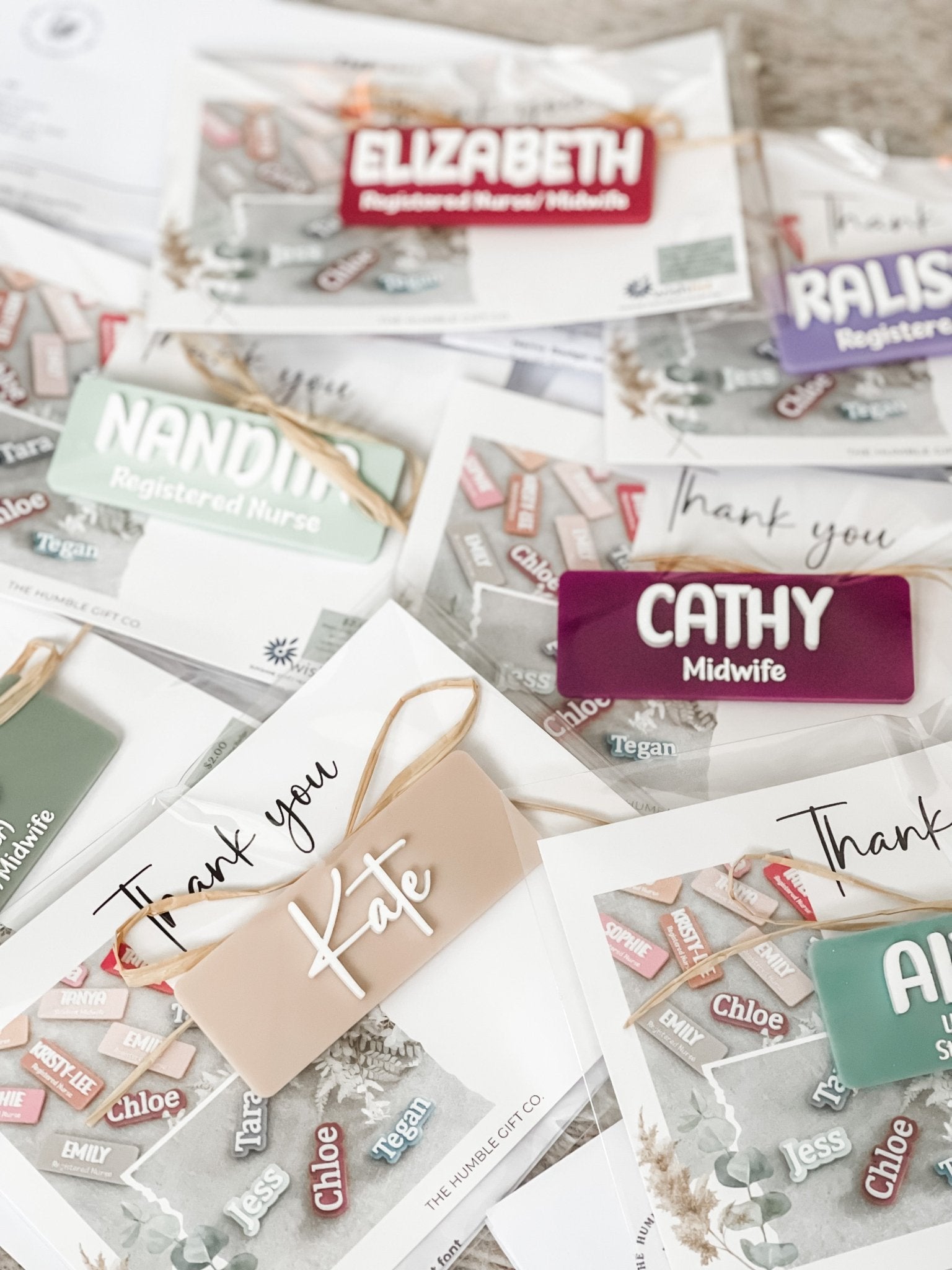 Name Badge with Script Font - The Humble Gift Co.