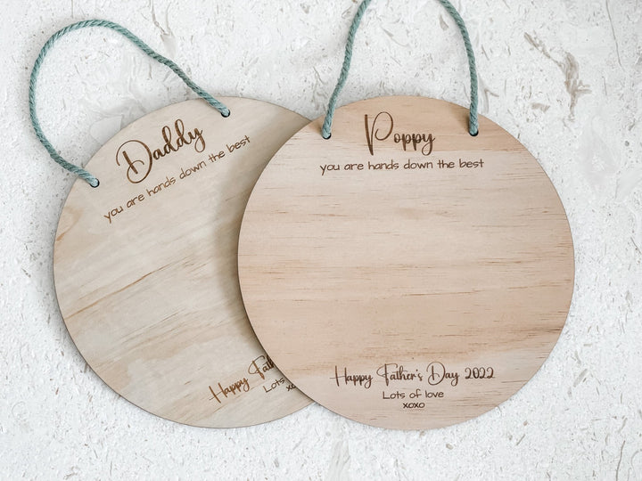 Personalised Handprint Plaque for Dad - The Humble Gift Co.