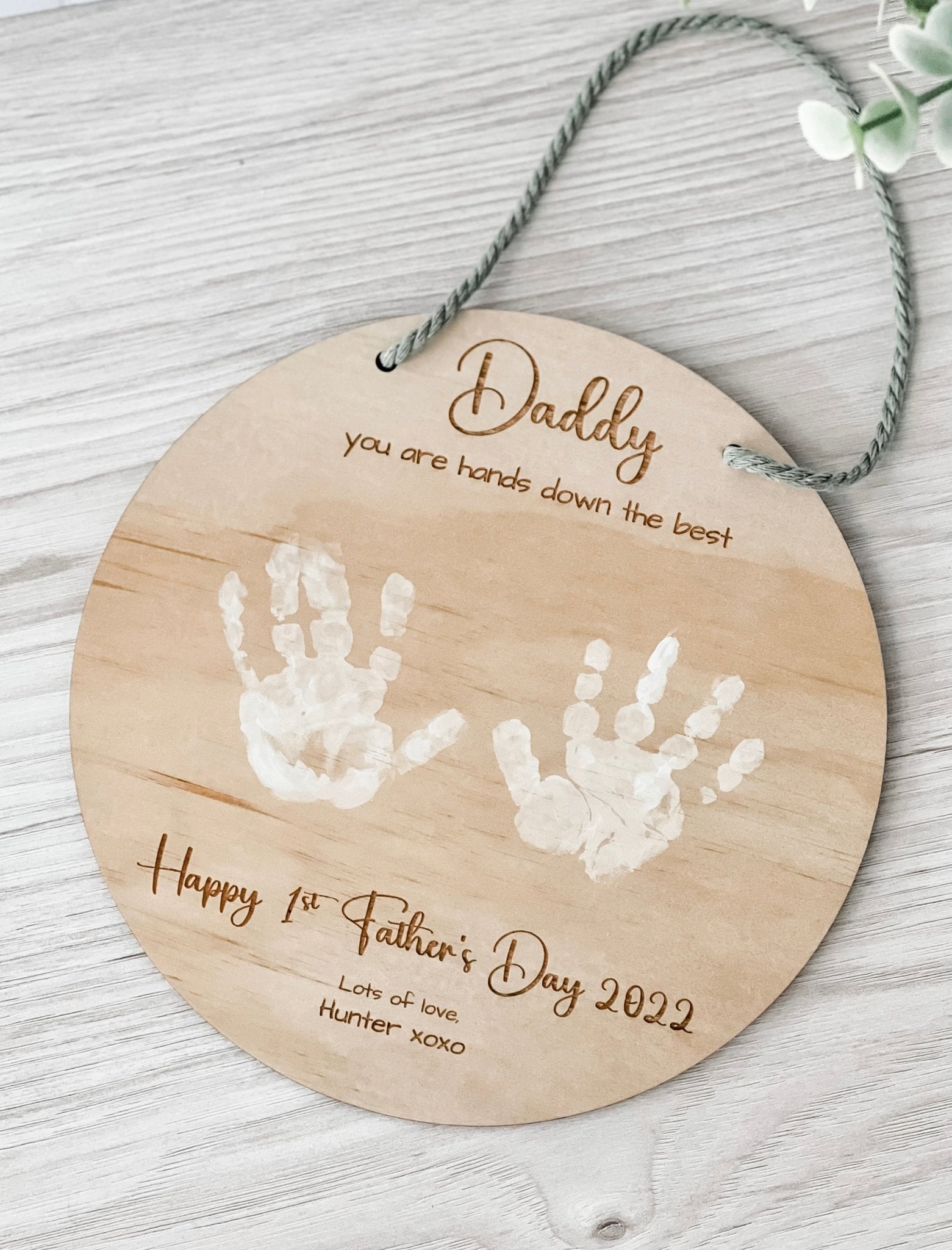 Personalised Handprint Plaque for Dad - The Humble Gift Co.