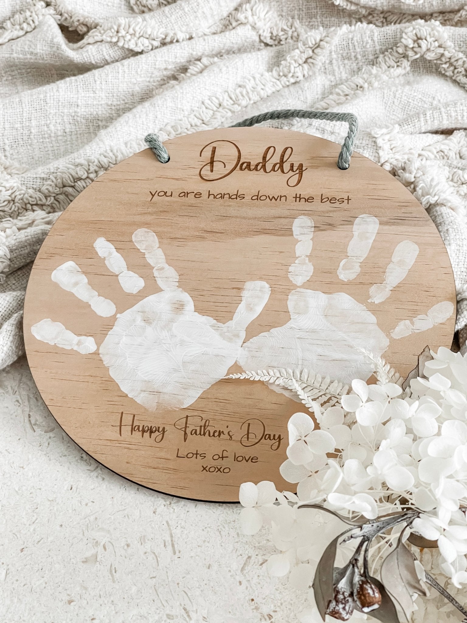 Personalised Handprint Plaque for Dad - The Humble Gift Co.