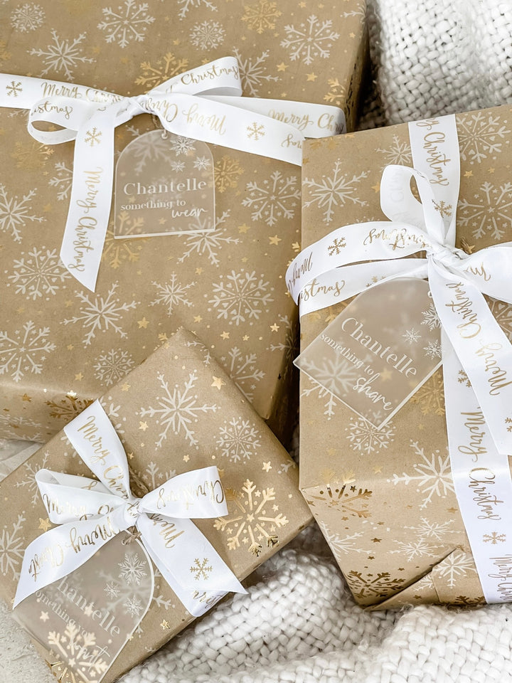 Personalised Mindful Gifting Tags - Frosted Clear Acrylic - The Humble Gift Co.