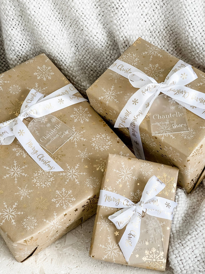Personalised Mindful Gifting Tags - Frosted Clear Acrylic - The Humble Gift Co.
