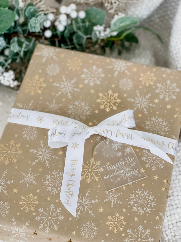 Personalised Mindful Gifting Tags - Frosted Clear Acrylic - The Humble Gift Co.