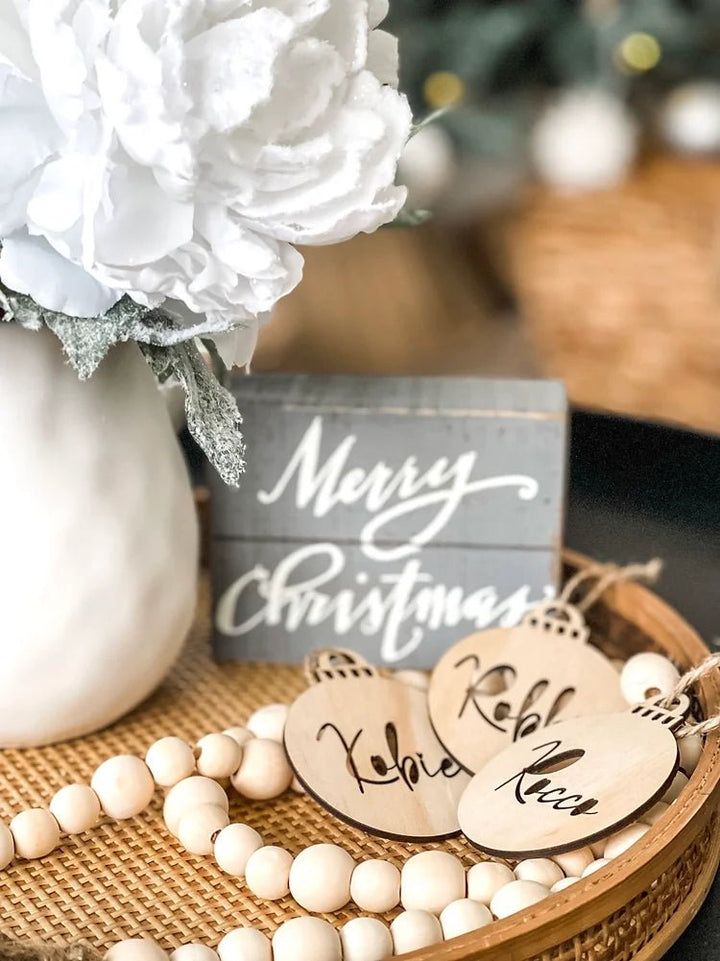 Personalised Plywood Baubles - The Humble Gift Co.