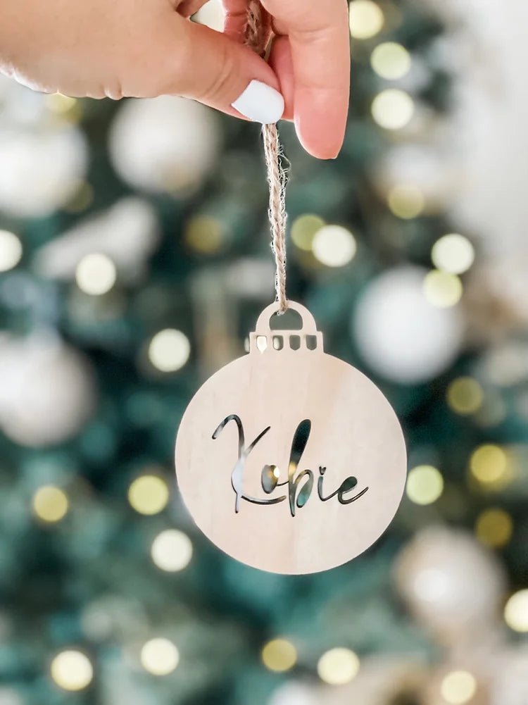 Personalised Plywood Baubles - The Humble Gift Co.