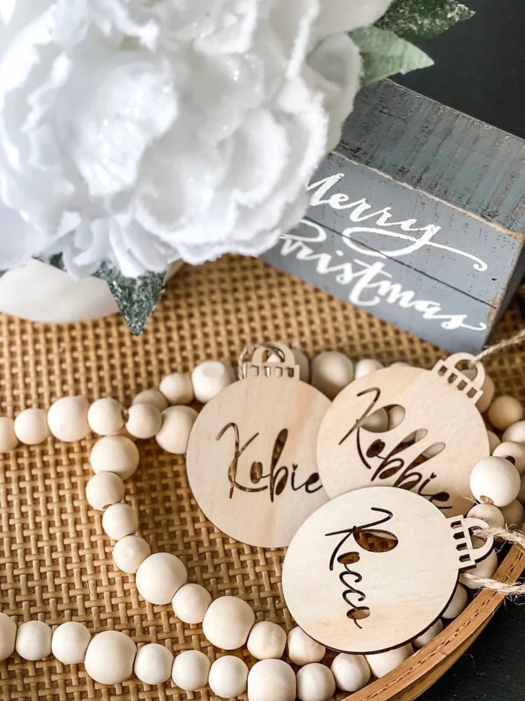 Personalised Plywood Baubles - The Humble Gift Co.