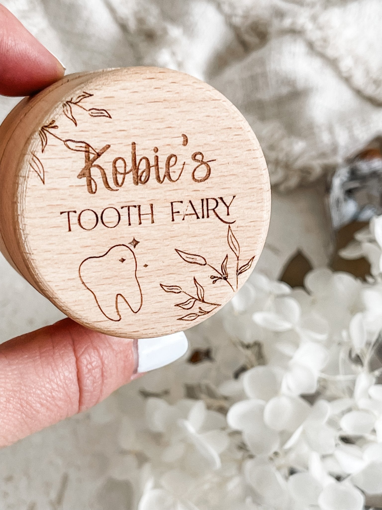 Personalised Tooth Fairy Box with Tooth Image - The Humble Gift Co.