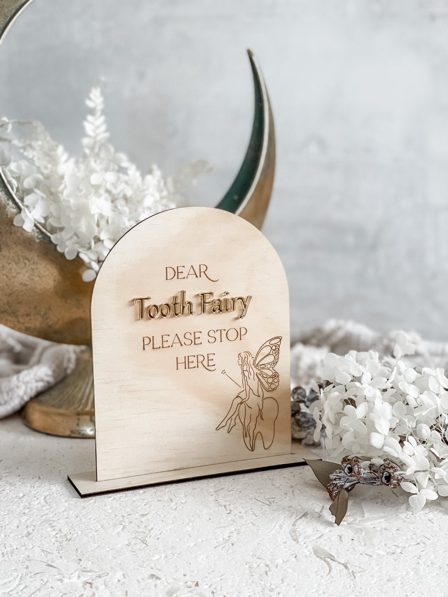 Personalised Tooth Fairy Sign with Fairy Image - The Humble Gift Co.