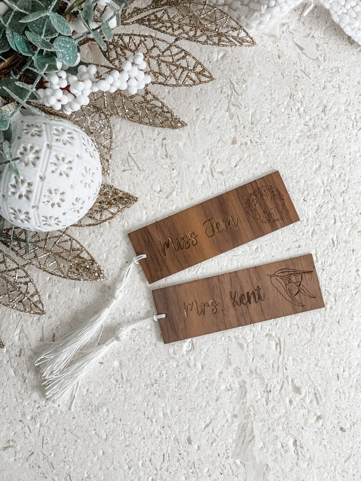 Personalised Walnut Bookmark - The Humble Gift Co.