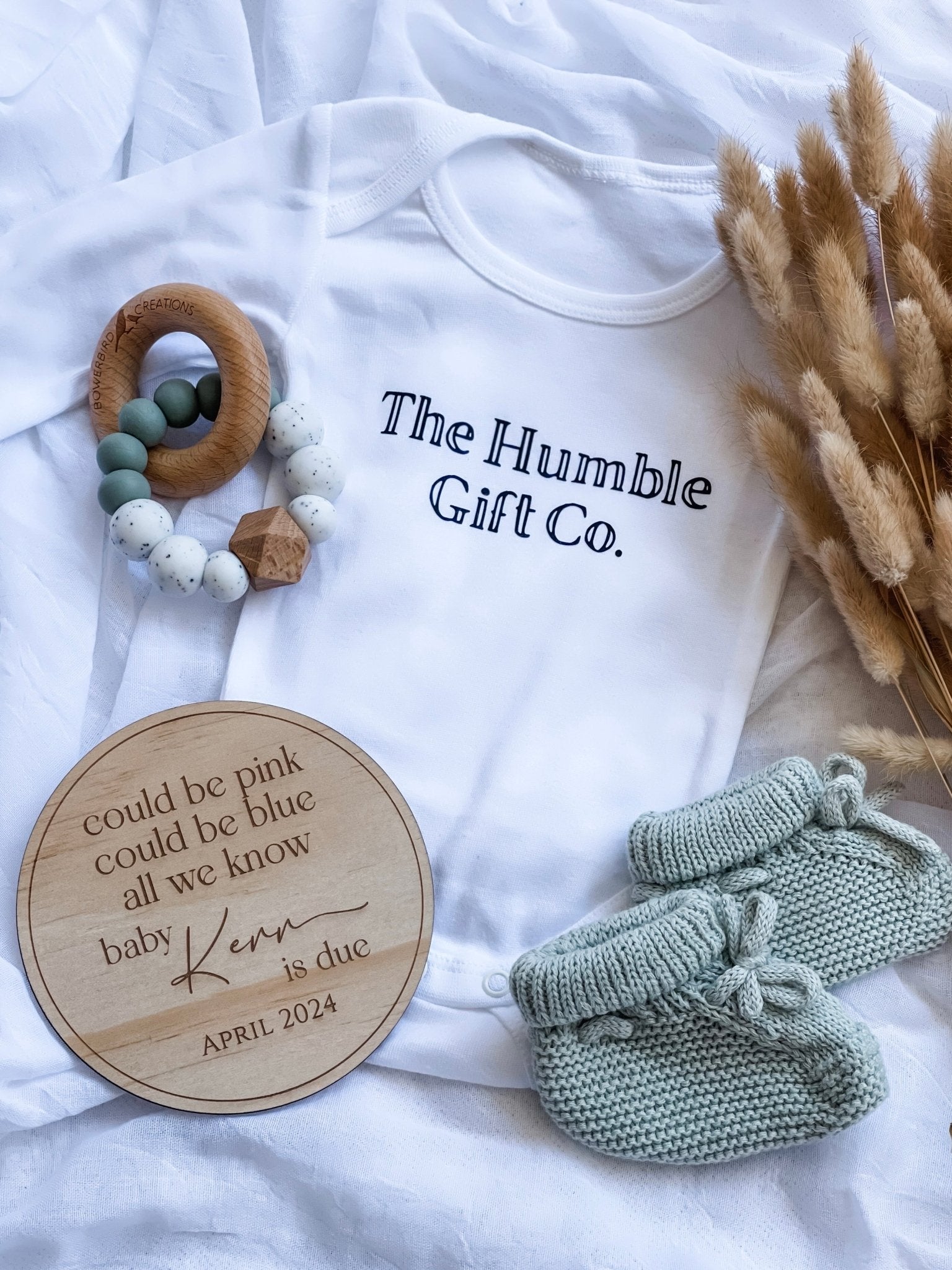 Pink or Blue - Baby Announcement - The Humble Gift Co.