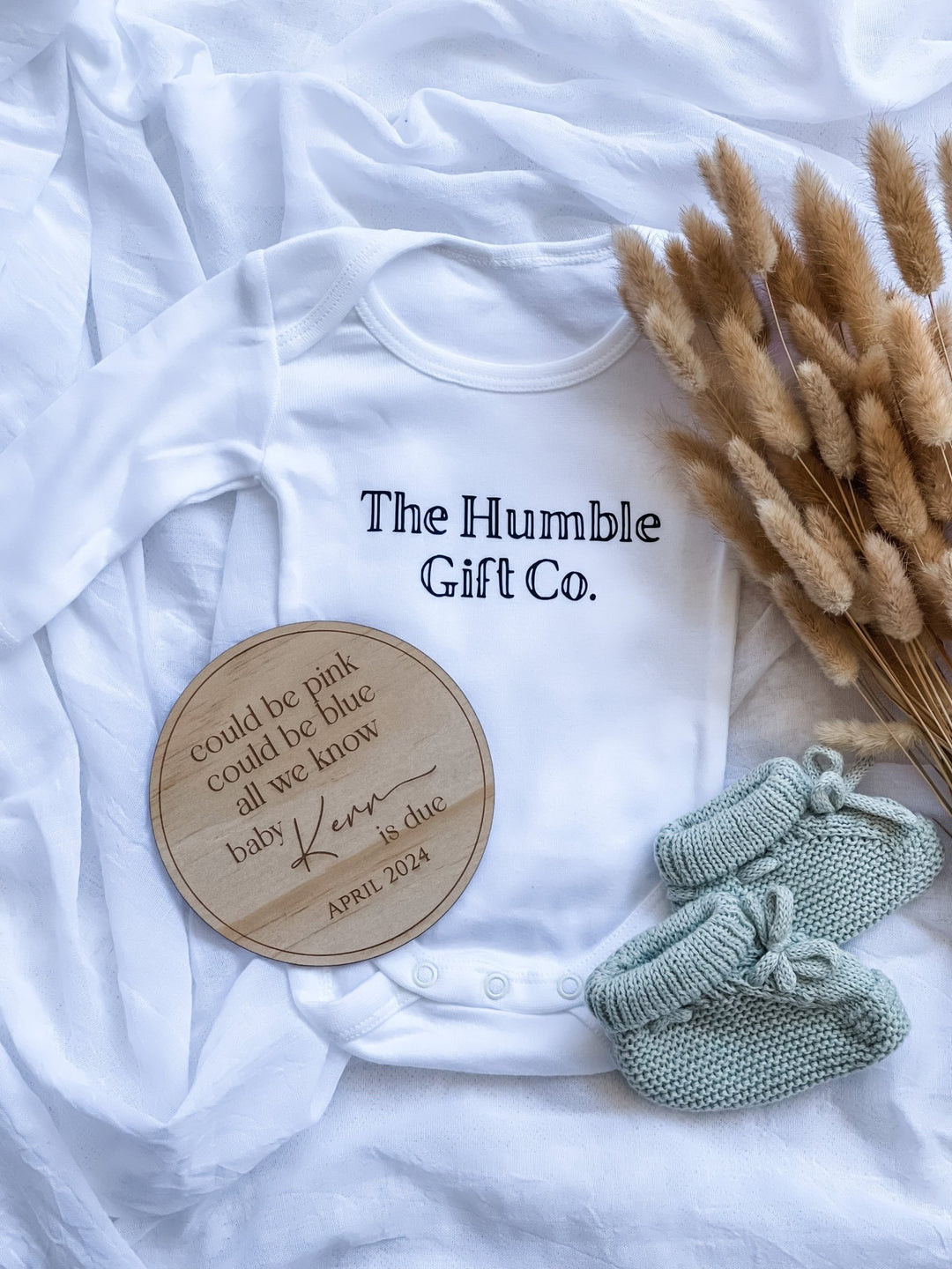 Pink or Blue - Baby Announcement - The Humble Gift Co.