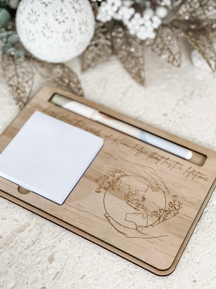 Plywood Notepad and Pen Holder - The Humble Gift Co.