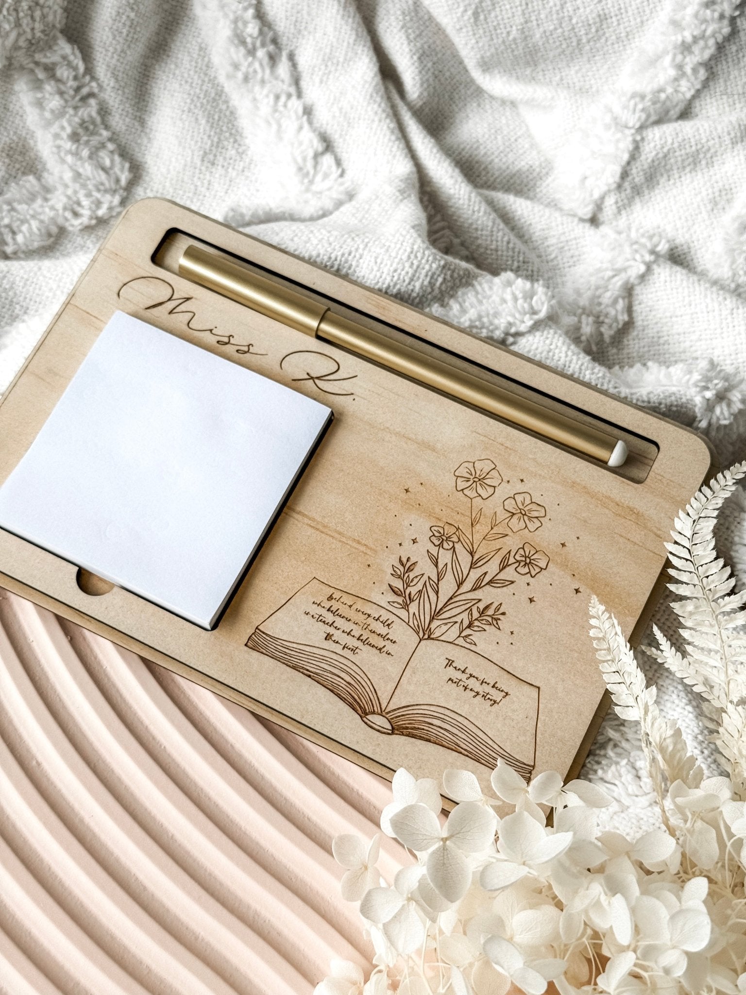 Plywood Notepad and Pen Holder - The Humble Gift Co.