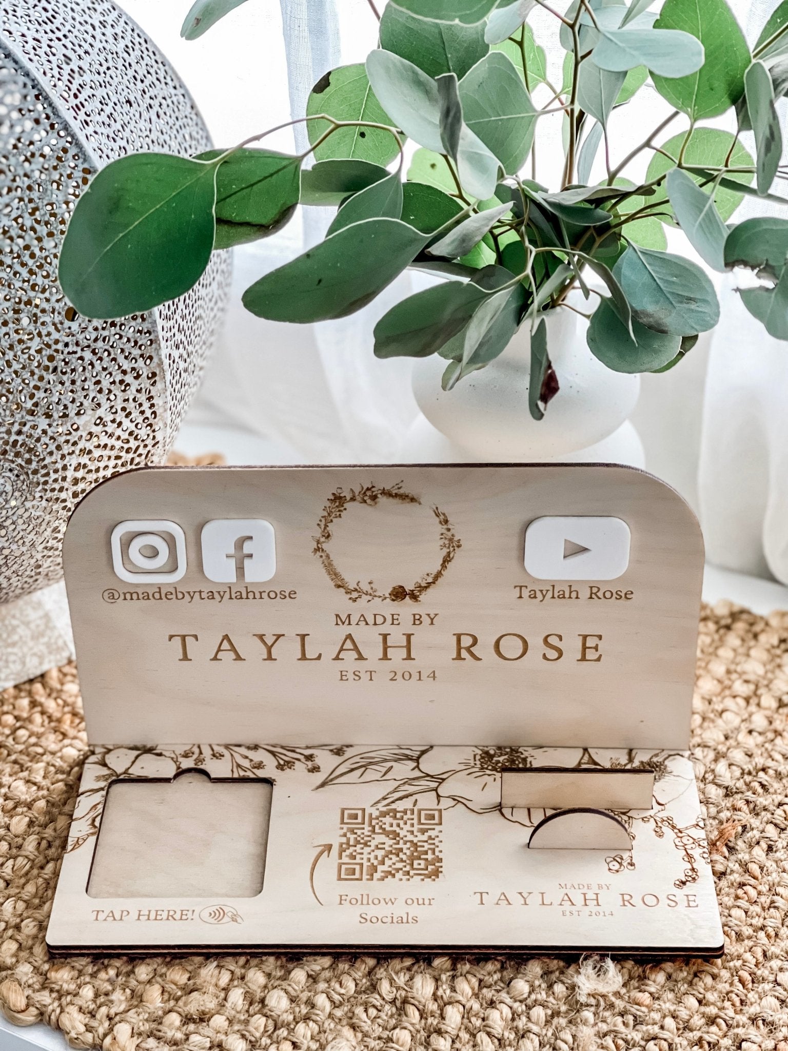 Plywood and Acrylic Square Reader Stand | Square Doc Holder | Socials ...
