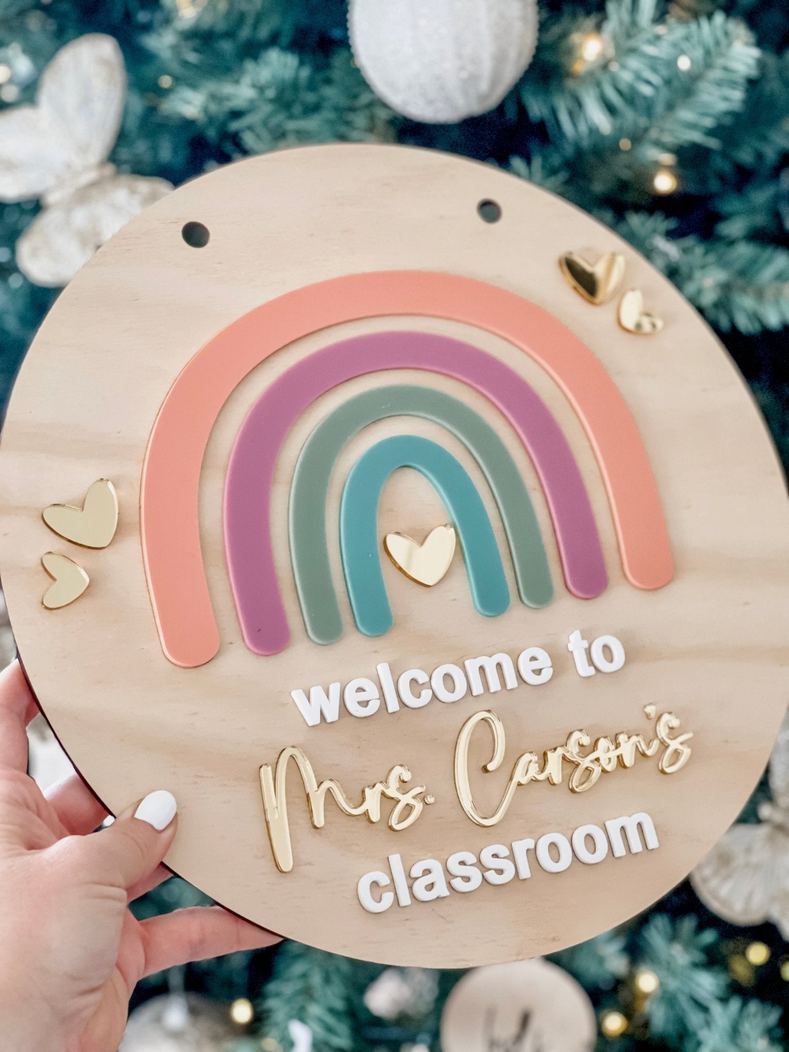 Rainbow Teacher's Classroom Sign - The Humble Gift Co.