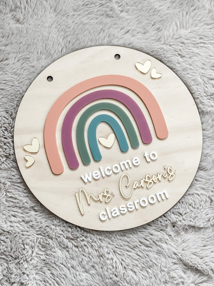 Rainbow Teacher's Classroom Sign - The Humble Gift Co.