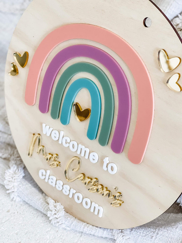 Rainbow Teacher's Classroom Sign - The Humble Gift Co.