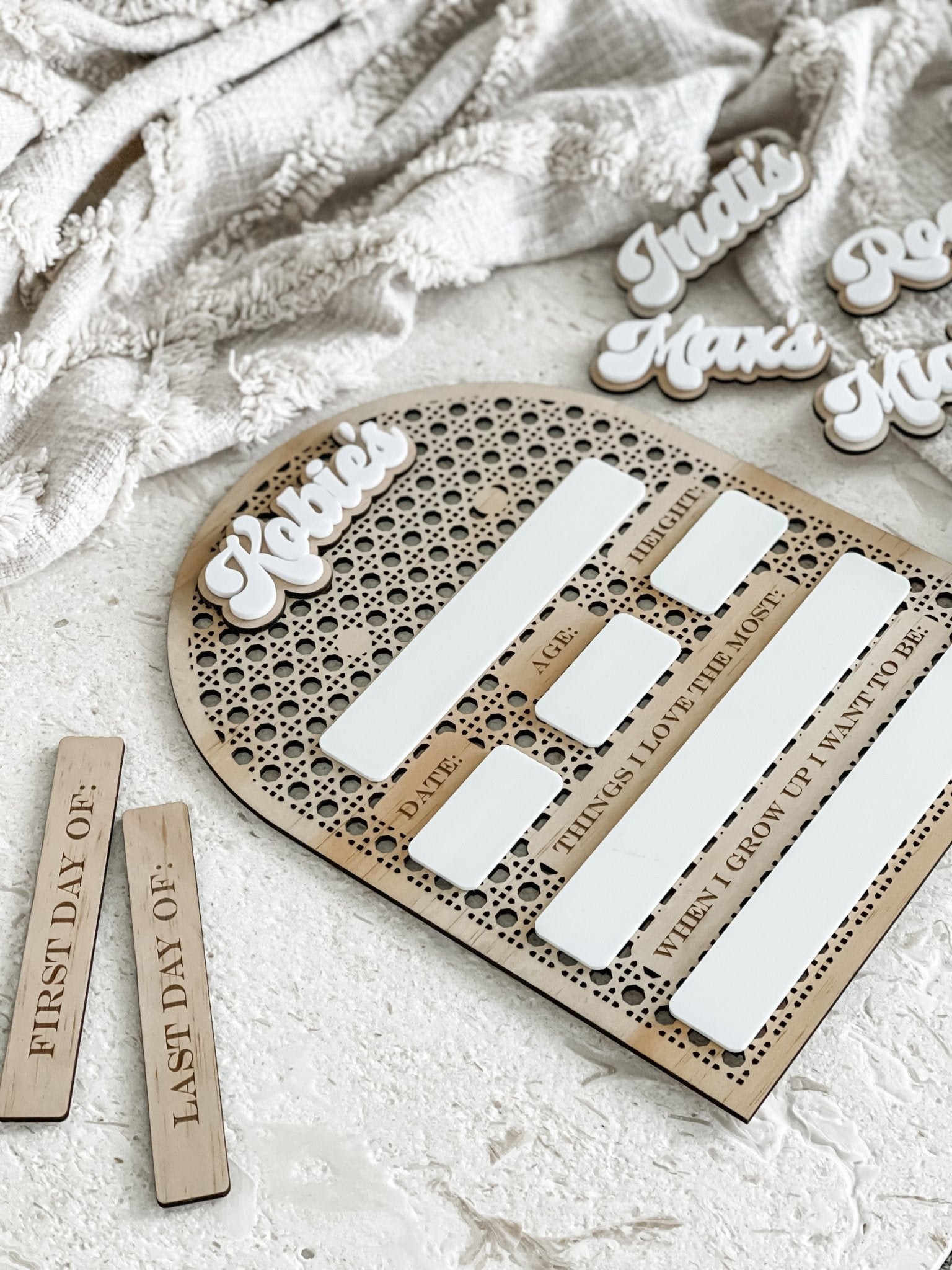 Rattan Arch Family Journey Board - The Humble Gift Co.