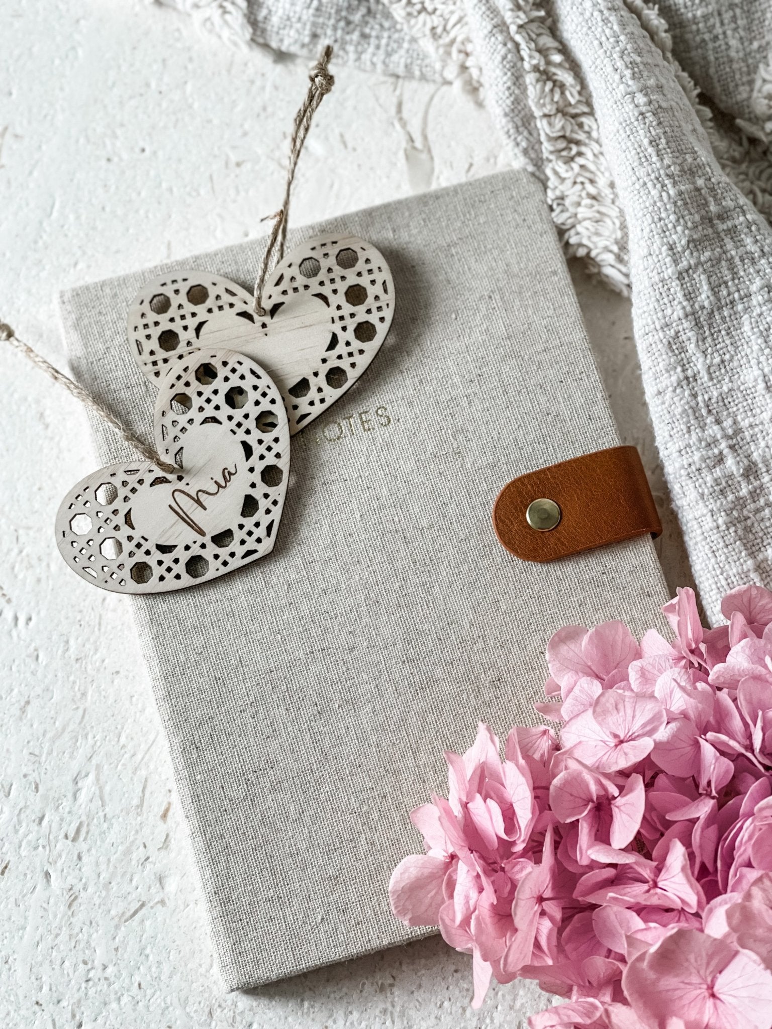 Rattan Heart Tags - The Humble Gift Co.