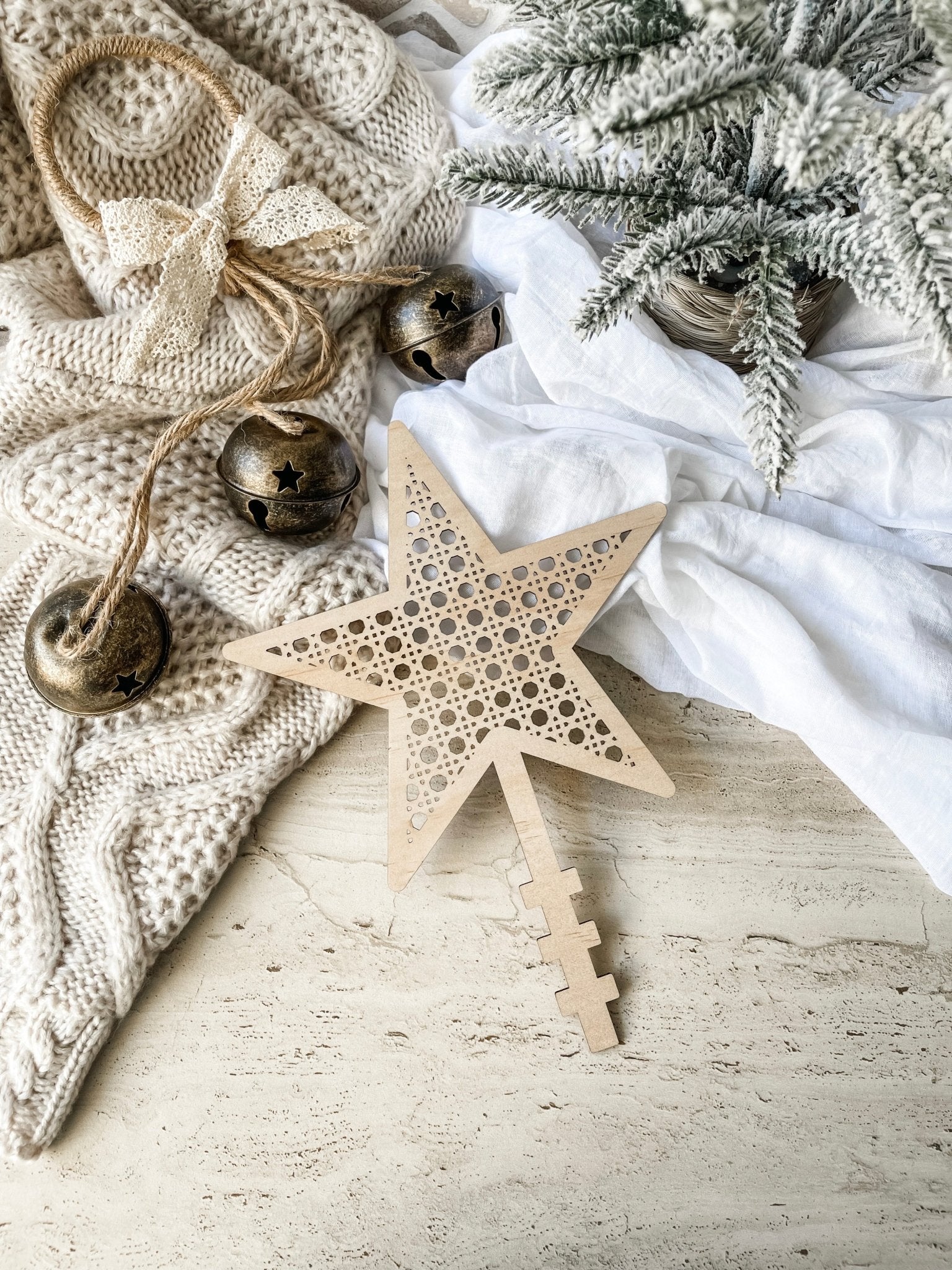 Rattan Star Tree Topper - The Humble Gift Co.