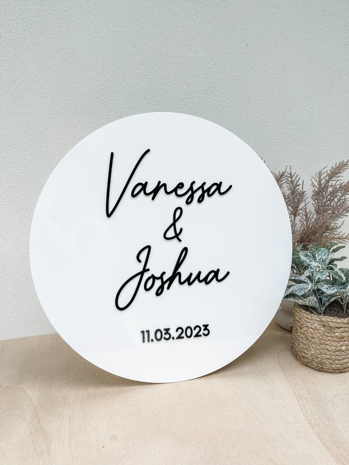 Round Acrylic Welcome Sign - The Humble Gift Co.