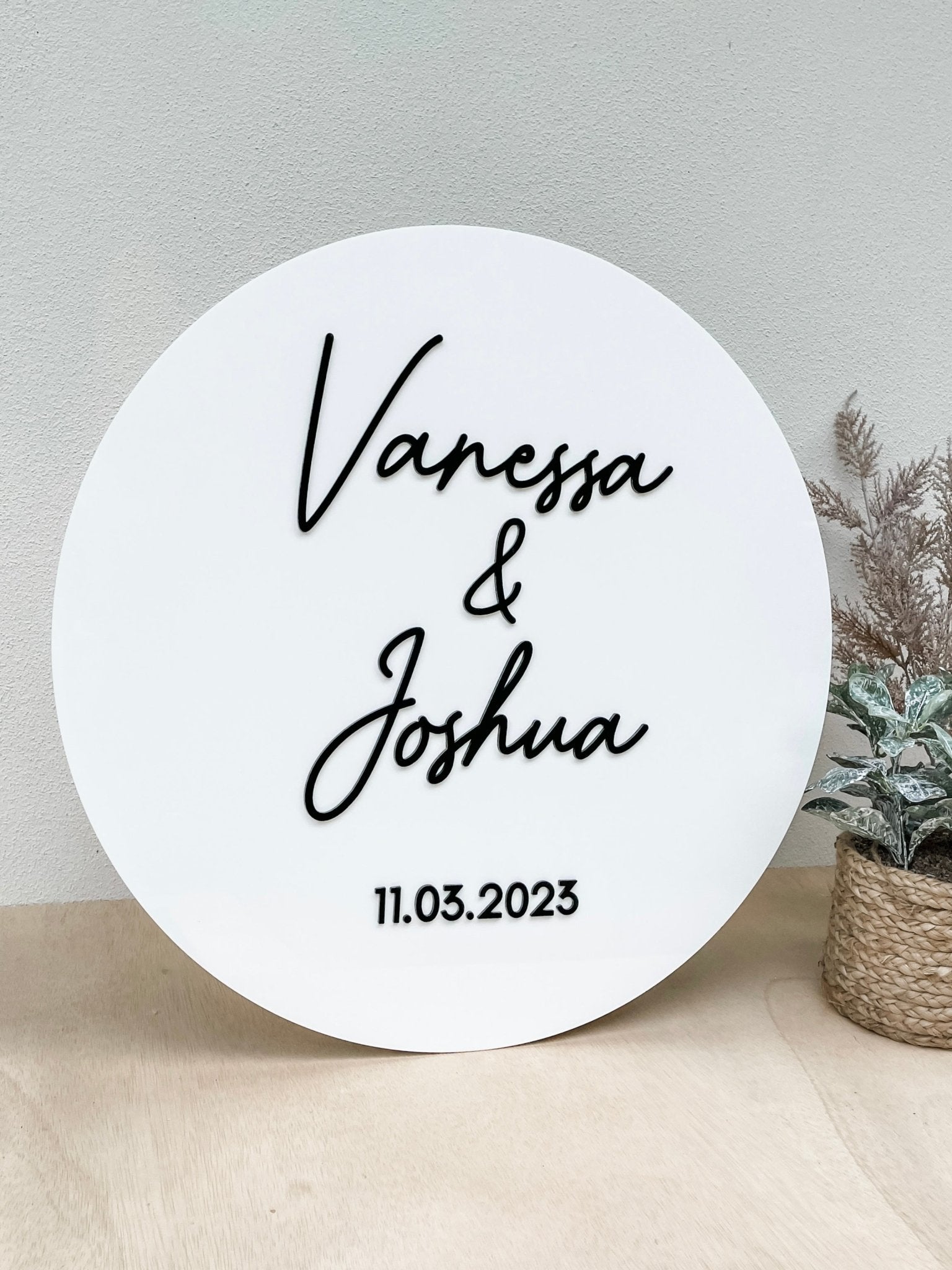 Round Acrylic Welcome Sign - The Humble Gift Co.