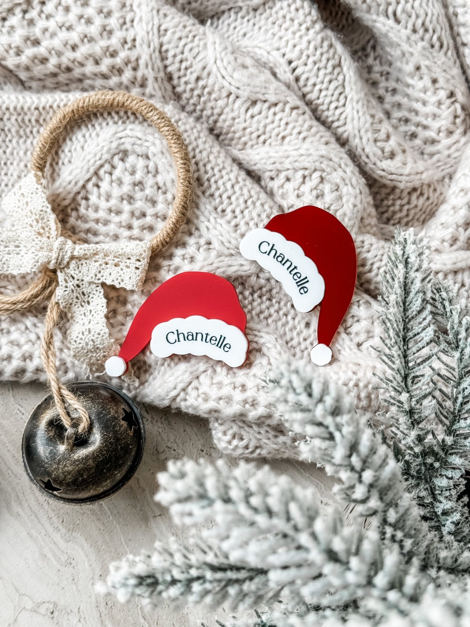 Santa Hat Name Badge - The Humble Gift Co.