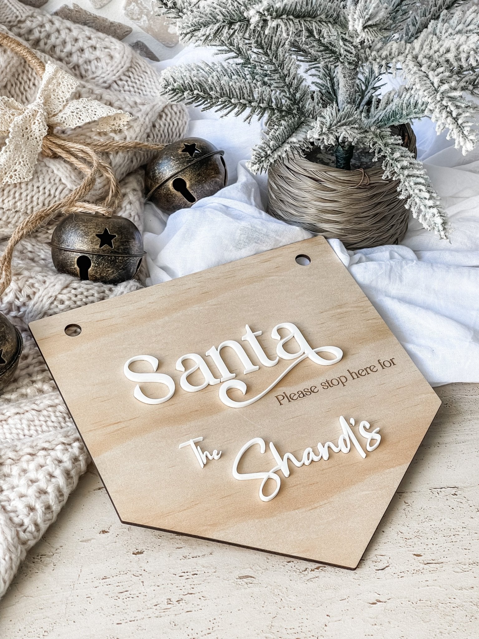 Santa Stop Here Sign - The Humble Gift Co.