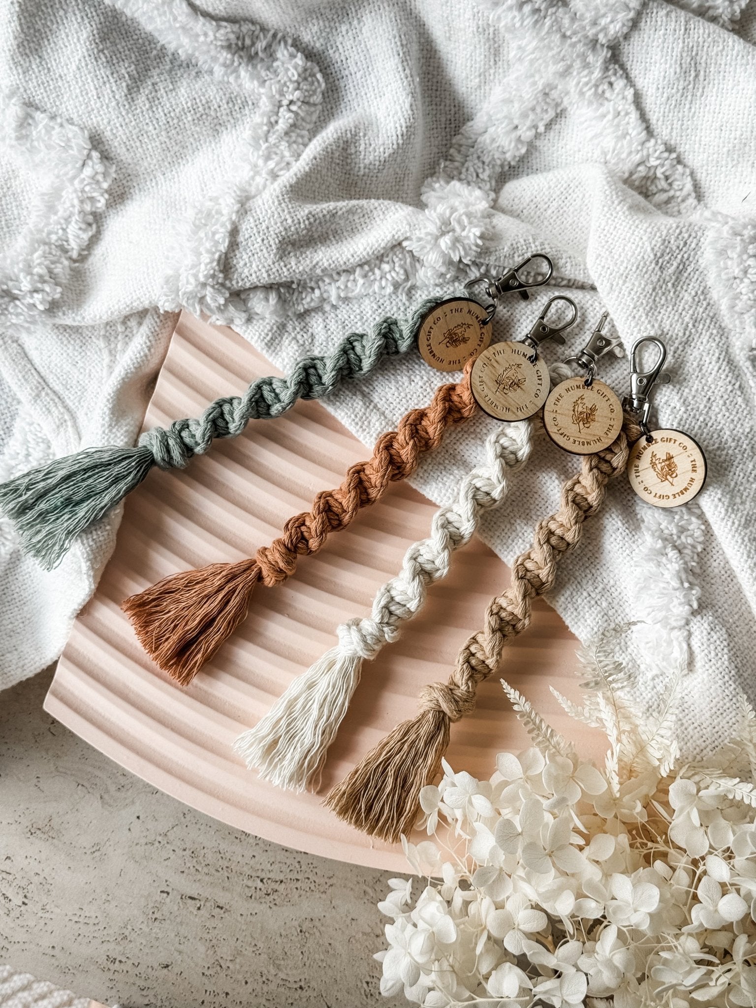 Macrame Box Keychain Macrame Keychain | Personalised Keyrings – The Humble Gift Co.