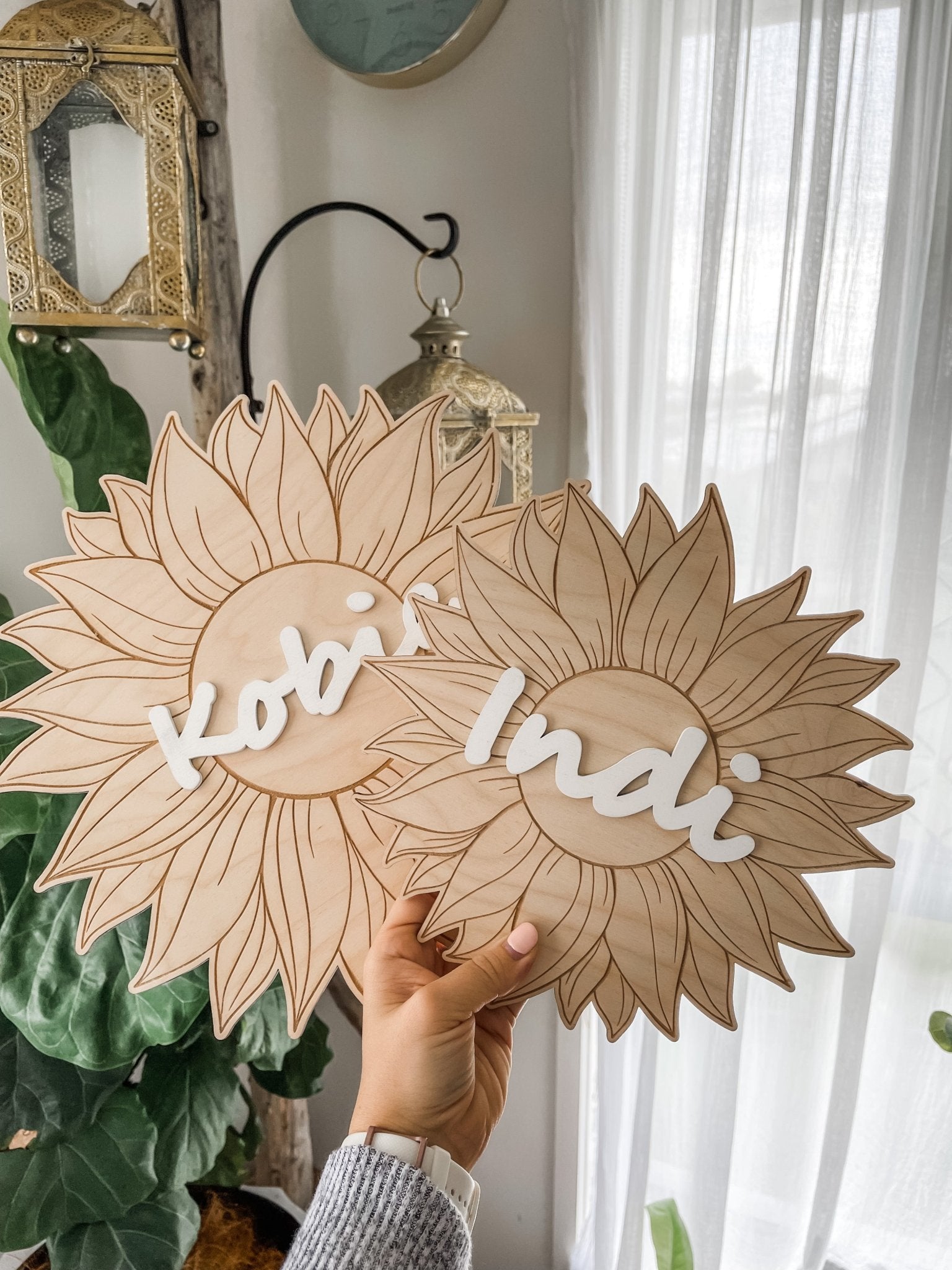 Sunflower Name Plaque - The Humble Gift Co.