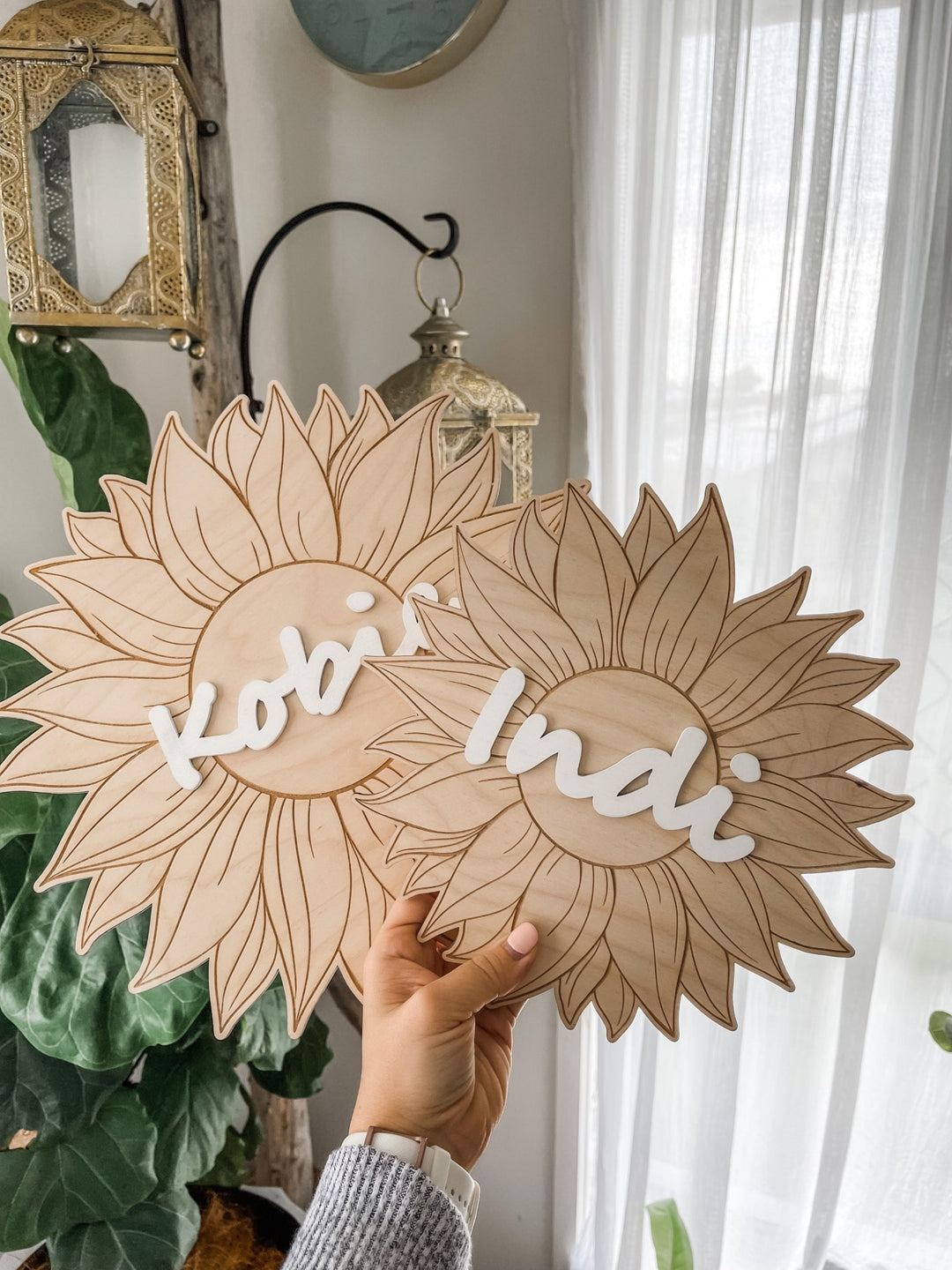 Sunflower Name Plaque - The Humble Gift Co.