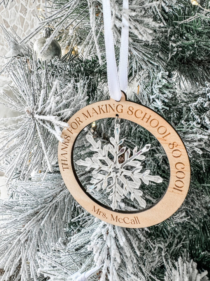 Teacher's Snowflake Ornament - The Humble Gift Co.