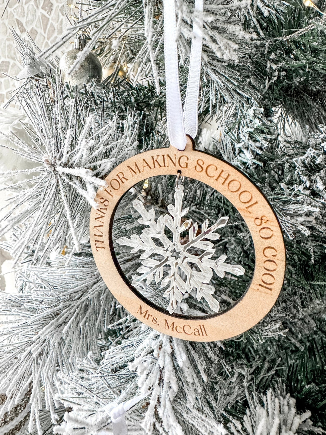 Teacher's Snowflake Ornament - The Humble Gift Co.