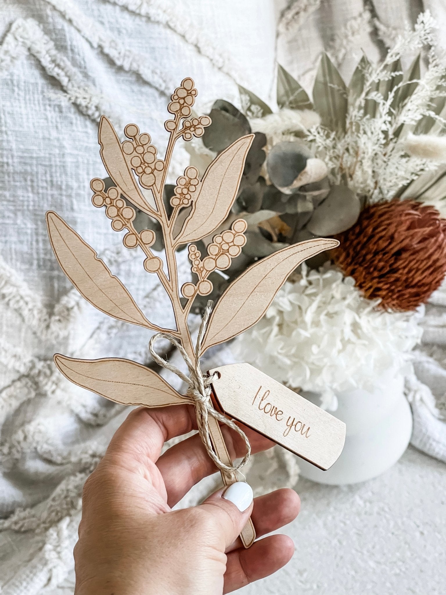 Wattle Branch with Tag - The Humble Gift Co.