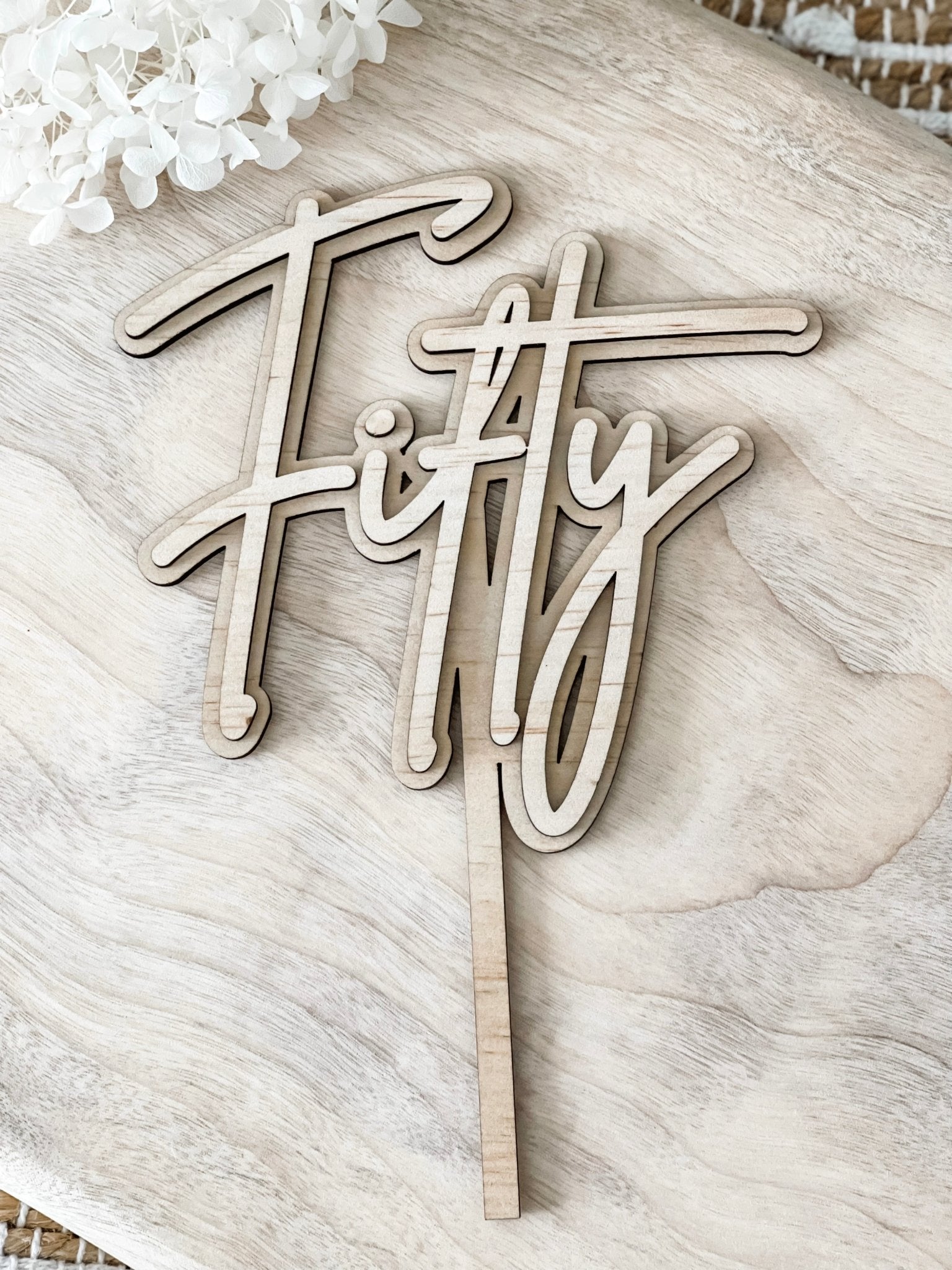Wooden Layered Cake Topper - The Humble Gift Co.