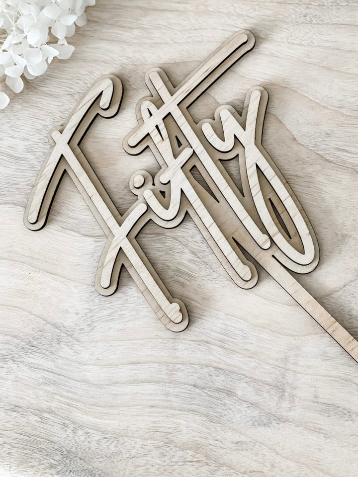 Wooden Layered Cake Topper - The Humble Gift Co.