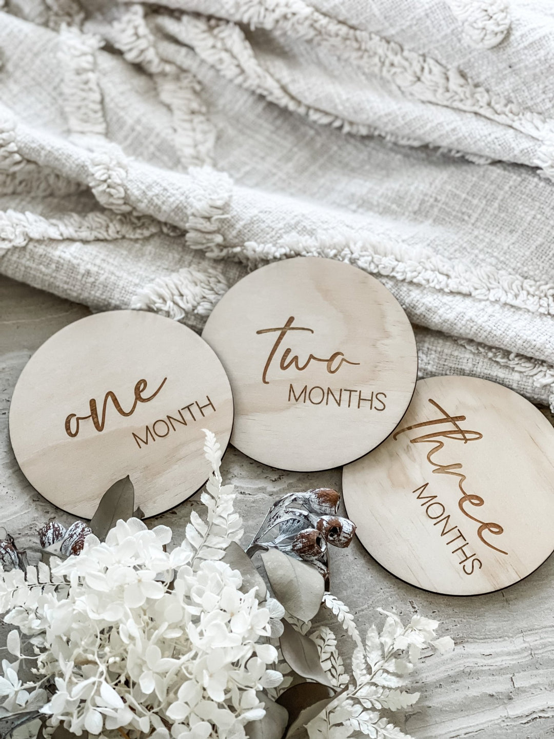 Wooden Monthly Milestones Discs - The Humble Gift Co.