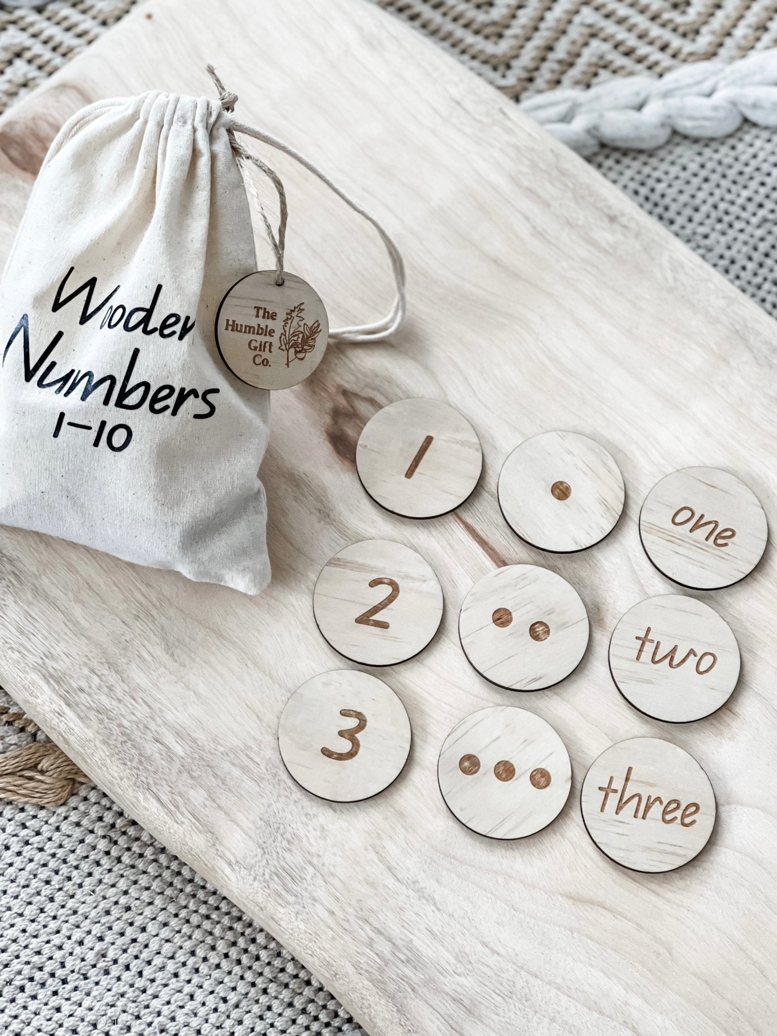 Wooden Numbers Set 1-10 - The Humble Gift Co.