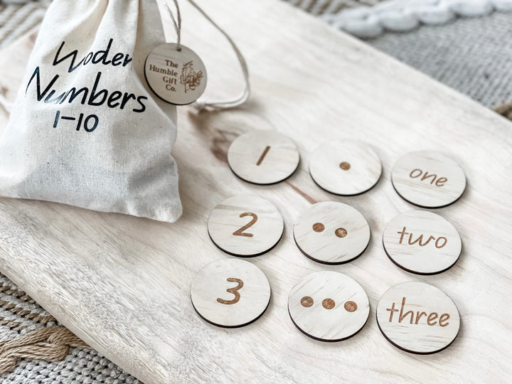 Wooden Numbers Set 1-10 - The Humble Gift Co.