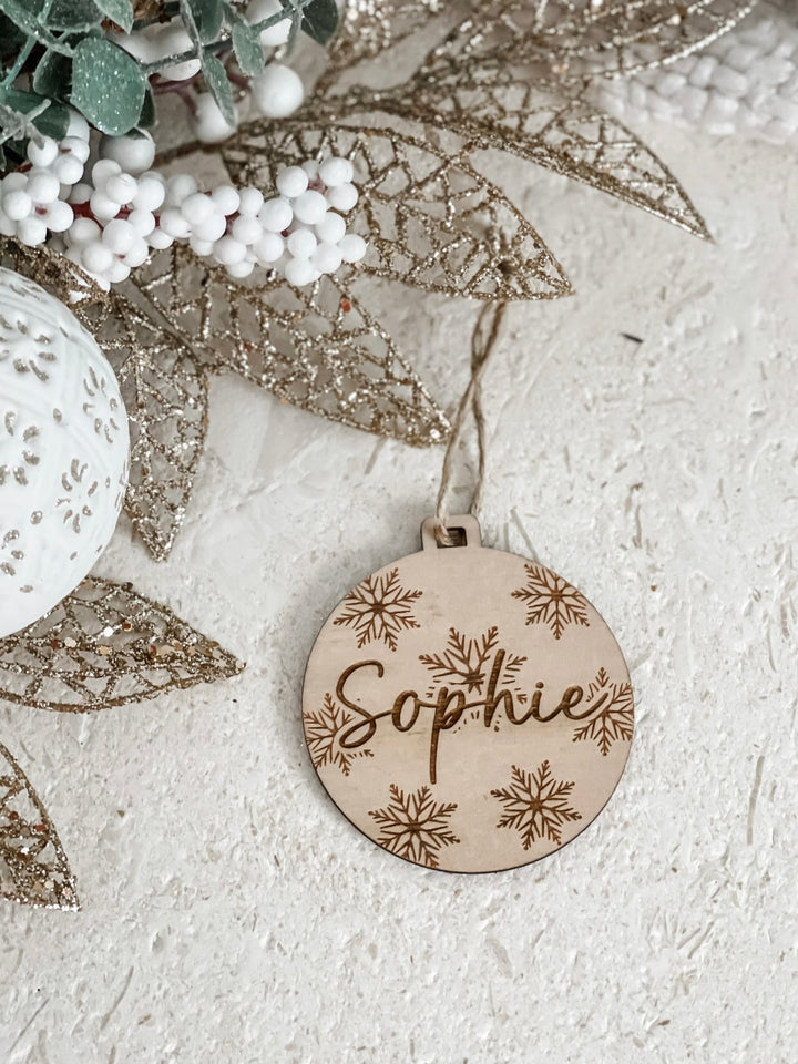 Wooden Snowflake Bauble - The Humble Gift Co.