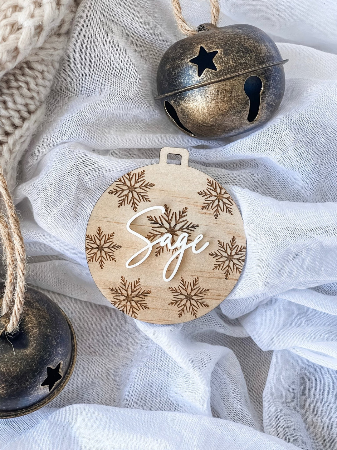 Wooden Snowflake Bauble - The Humble Gift Co.