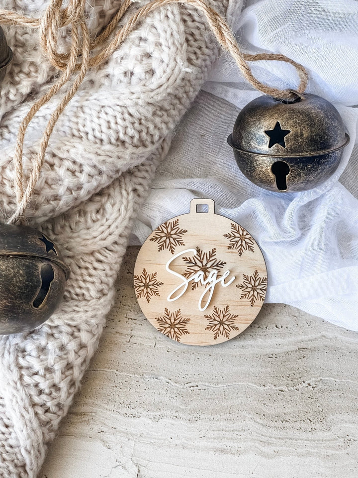 Wooden Snowflake Bauble - The Humble Gift Co.