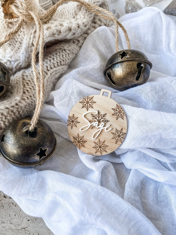 Wooden Snowflake Bauble - The Humble Gift Co.